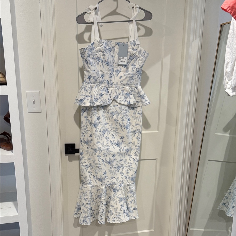 ANTONIO MELANI + BORN ON FIFTH collab - Pippa Printed Dress Color Ivory Mist